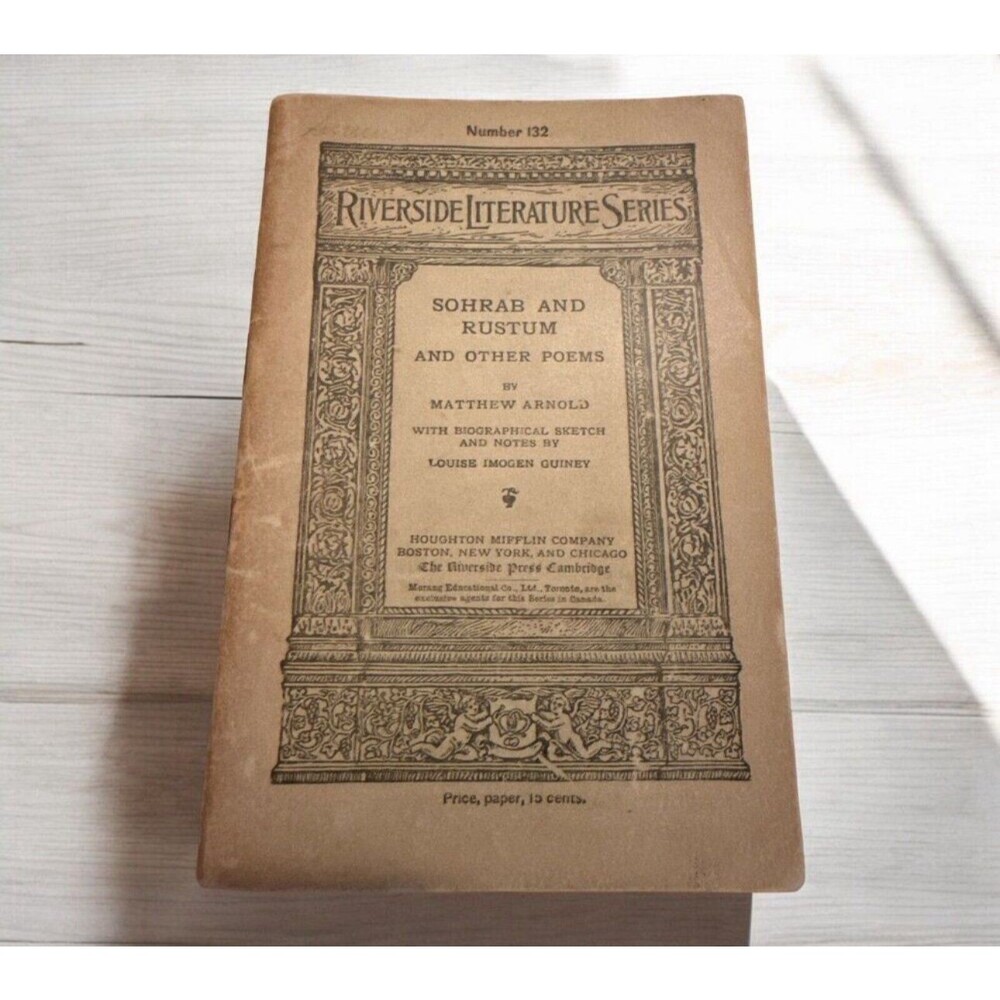 1939 Riverside Literature Series Sohrab and Rustum and other poems